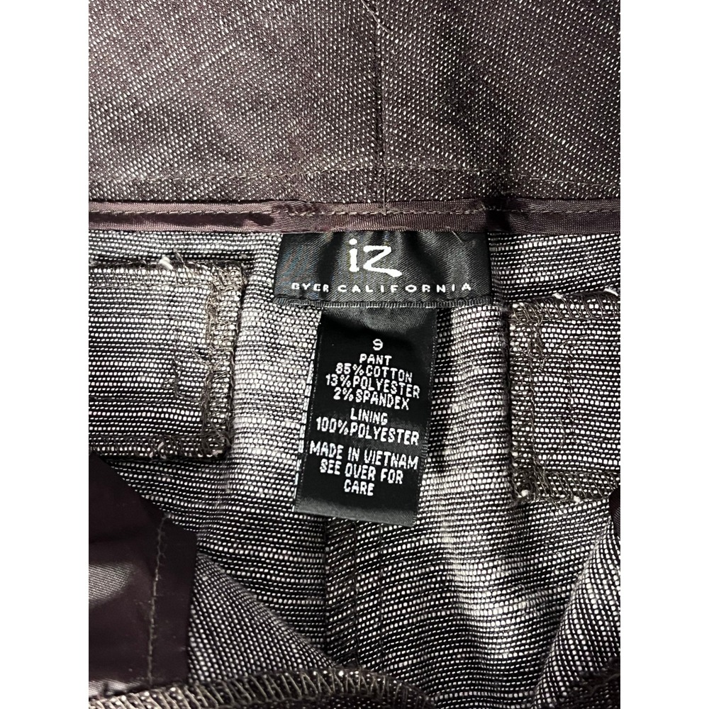 IZ Byer California City Shorts Textured Bermuda Brown Women's Size 9 Heathered - Picture 6 of 11